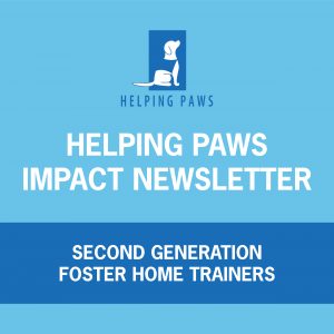 Helping Paws newsletter: Second generation foster home trainers